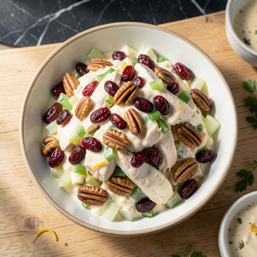 Chicken Salad Recipe With Craisins and Pecans: Sweet-Tart Crunch in Every Bite