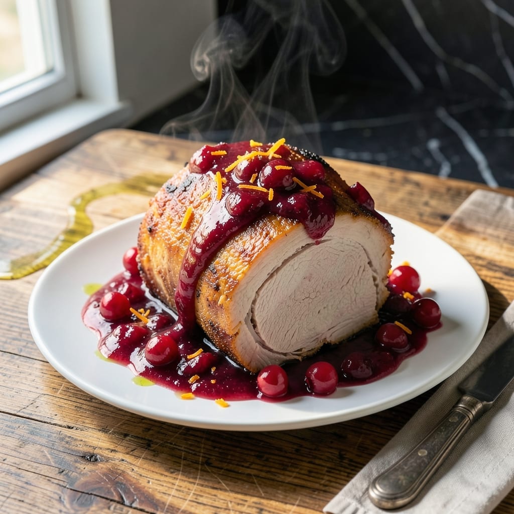 Recipe For Pork Roast With Cranberry In Slow Cooker: Sweet-Tart Holiday Feast