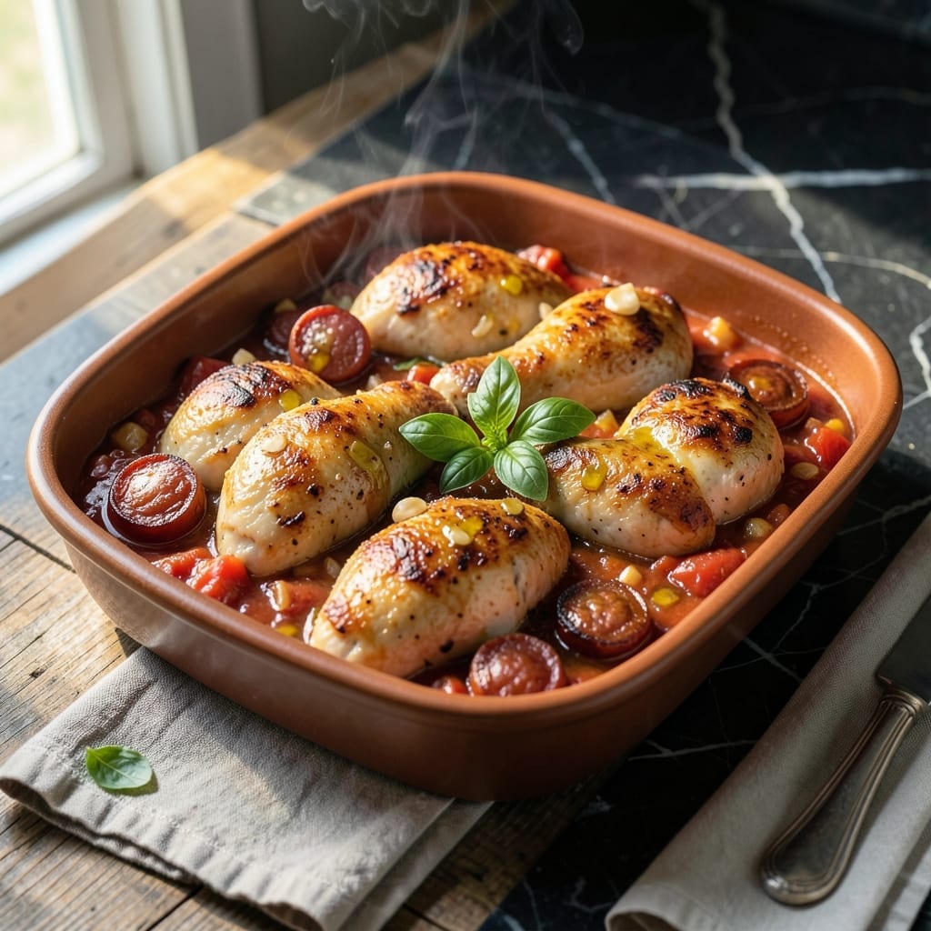 Italian Bake Recipe With Chicken and Sausage: Rustic One-Dish Italian Feast