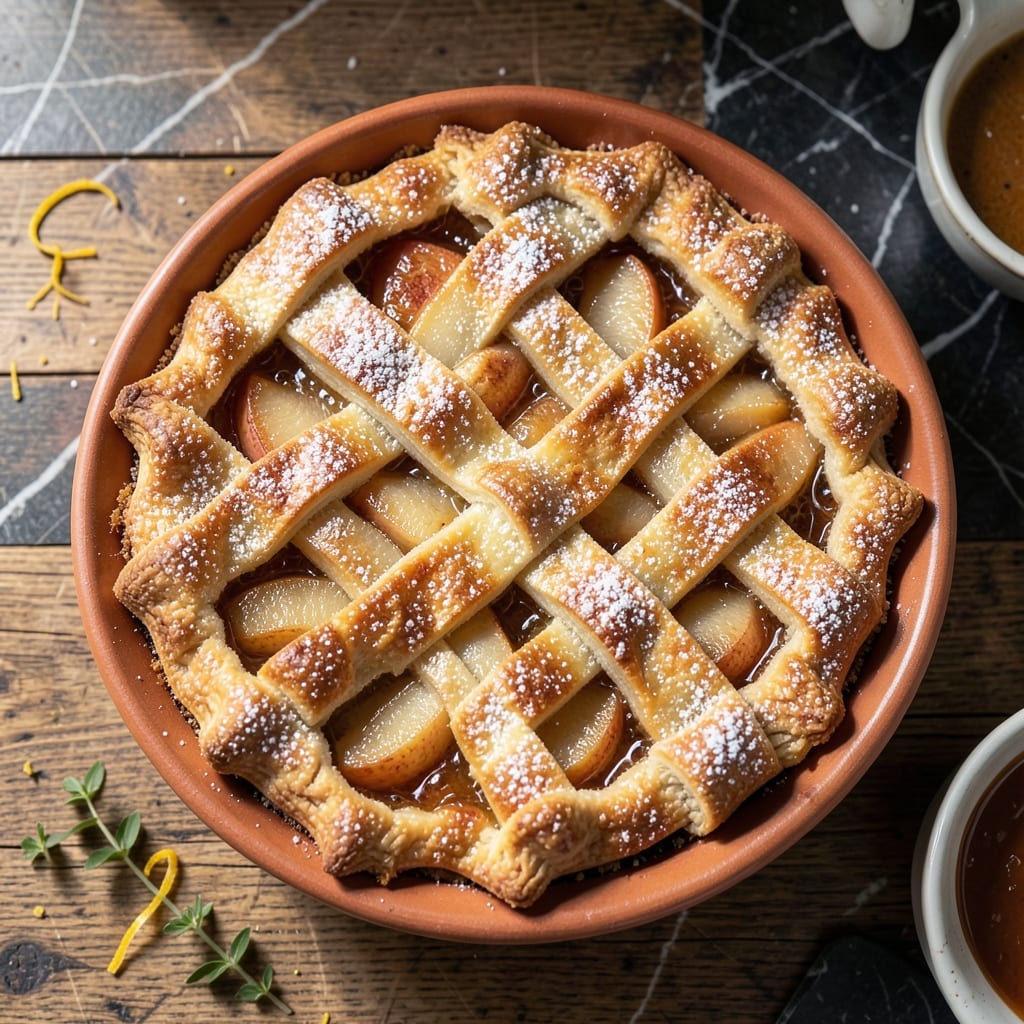 Pear Pie Recipe With Canned Pears: Flaky Crust and Spiced Filling