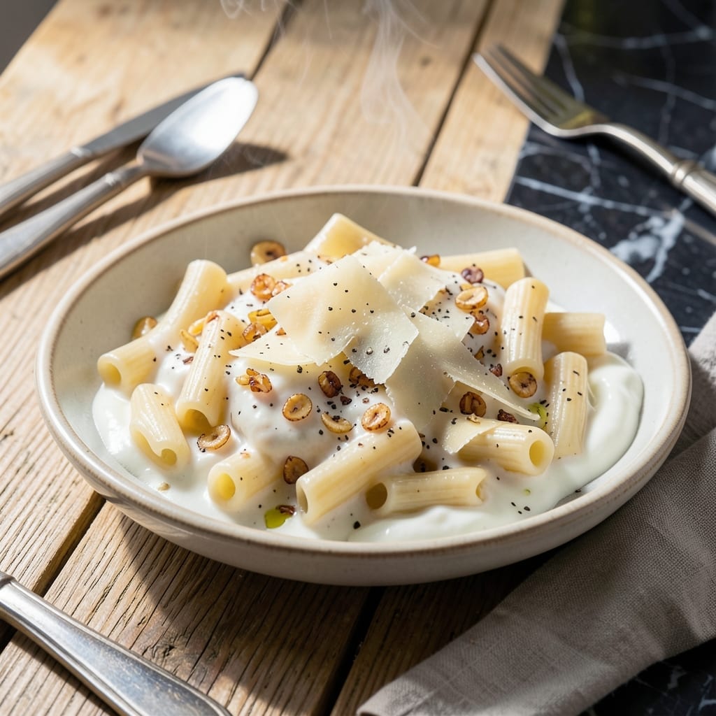 Rigatoni Pasta Recipe White Sauce: Al Dente Pasta With Velvety Parmesan Cream