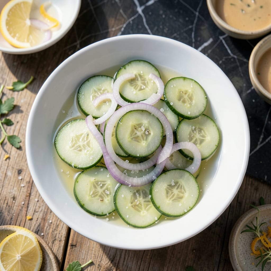 Old Fashioned Cucumber and Onion Salad Recipe: Crisp and Tangy Refreshment