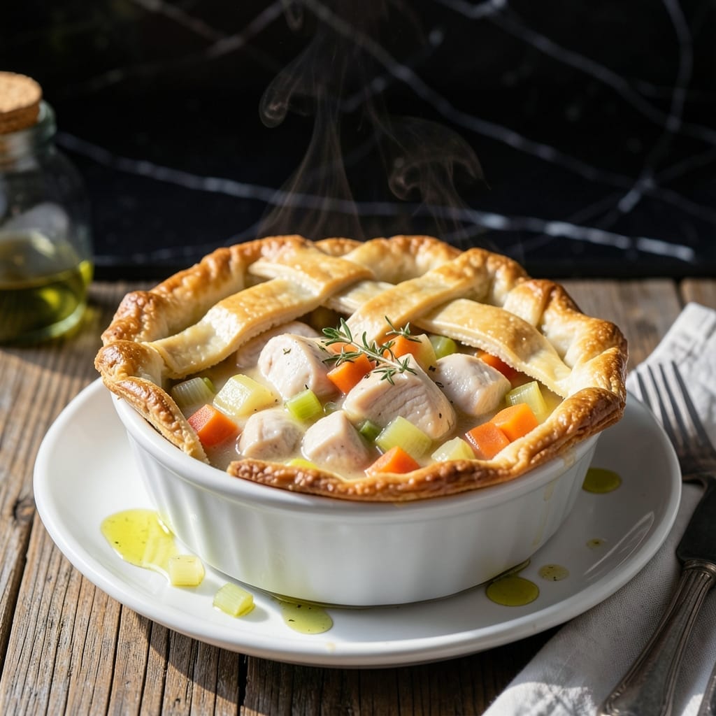 Individual Chicken Pot Pie Recipe With Pie Crust: Personal Savory Pockets With Golden Lids