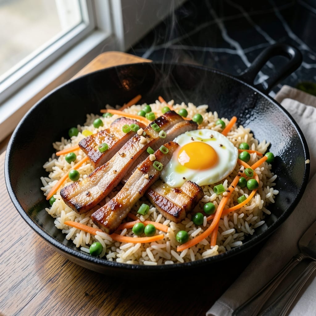 Recipe for Pork Fried Rice With Leftover Pork: Wok-Tossed Savory Bites in Minutes