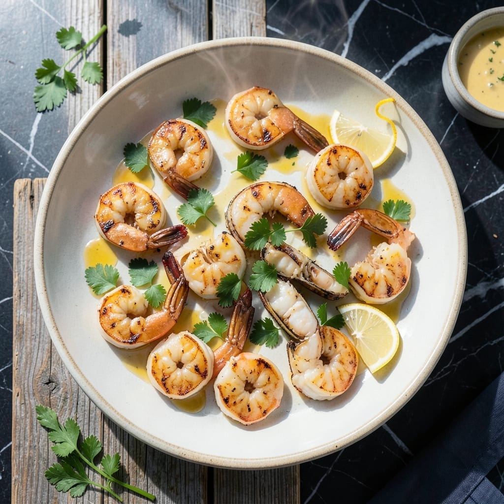 Grilled Shrimp and Lobster Recipe: Surf and Turf with Garlic Butter Glaze
