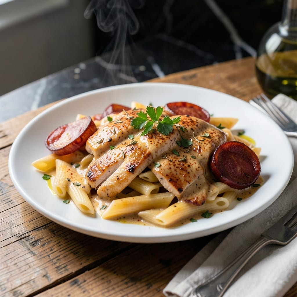 Cajun Chicken Pasta Recipe: Spicy Cream Sauce With Andouille Kick