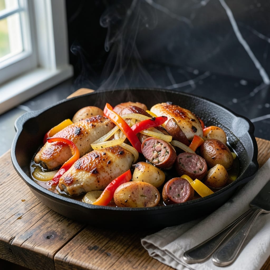 Carmine's Chicken Scarpariello Recipe: Sausage and Pepper Skillet Classic