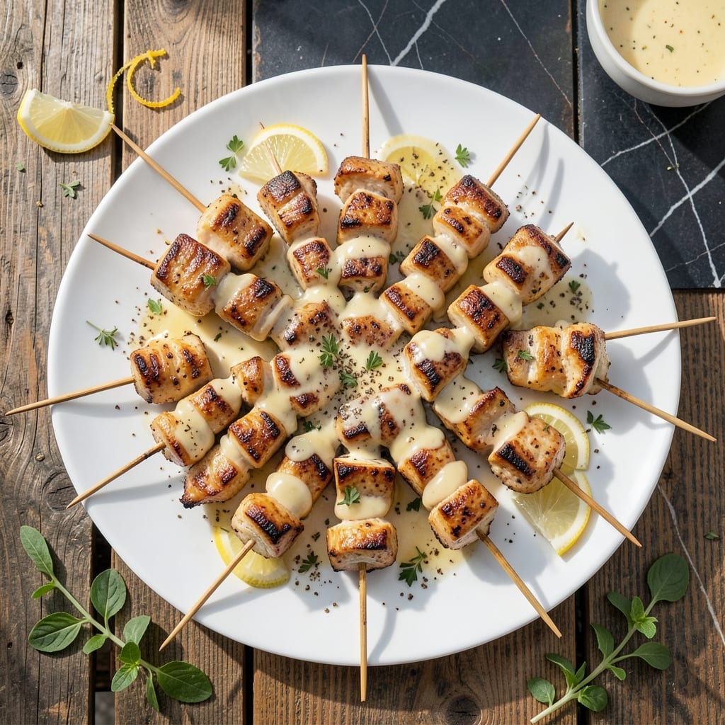 Chicken Spiedini Recipe With Lemon Butter Sauce: Skewered Bites With Zesty Drizzle