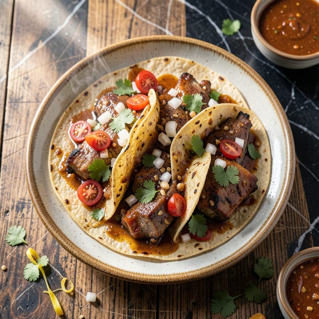 Adobada Tacos Recipe: Zesty Marinated Pork in Warm Corn Tortillas