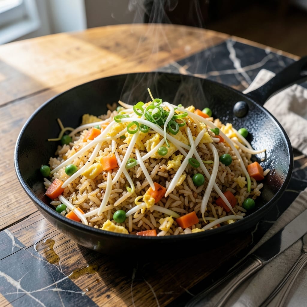 Fried Rice Recipe With Bean Sprouts: Day-Old Rice Wok Magic