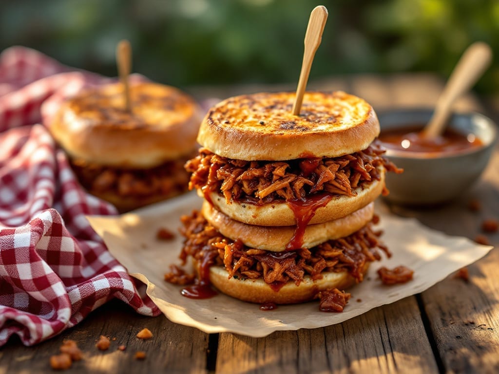 BBQ Jackfruit Sandwiches with Mango Salsa