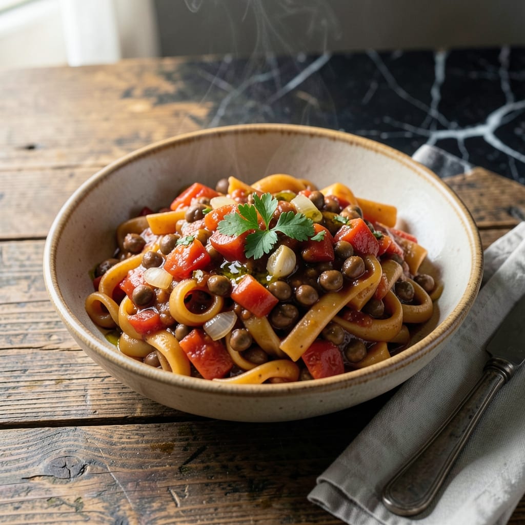 Lentil Pasta Recipe Vegan: Protein-Packed Comfort in One Pot Lentil Pasta Recipe Vegan: Protein-Packed Comfort in One Pot