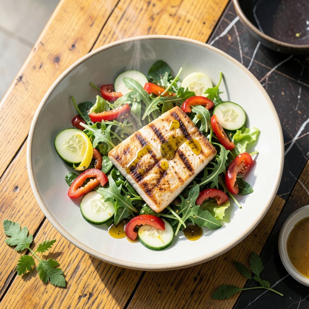Grilled Tilapia Salad Recipe: Zesty Lime-Kissed Greens with Flaky Fish
