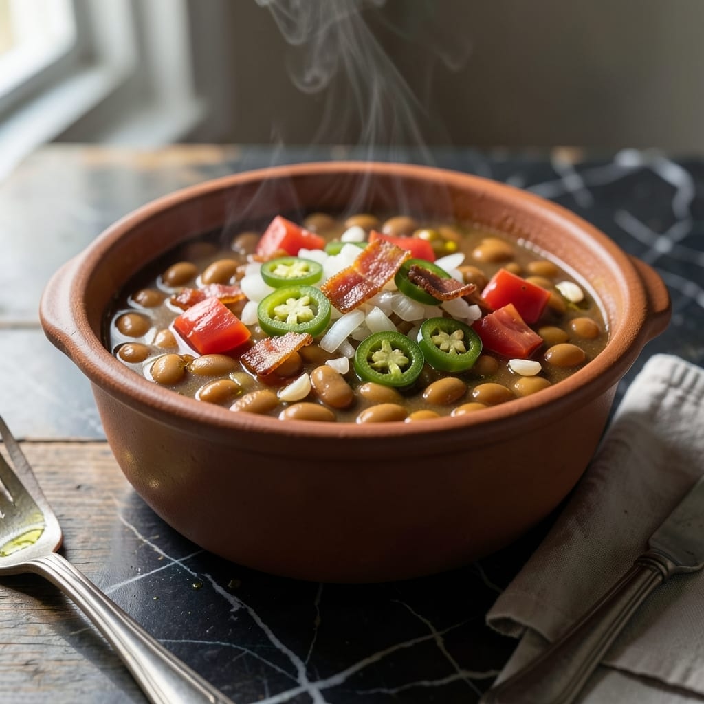 Frijoles Charros Recipe With Canned Beans: Smoky Bacon and Jalapeño Cowboy Beans