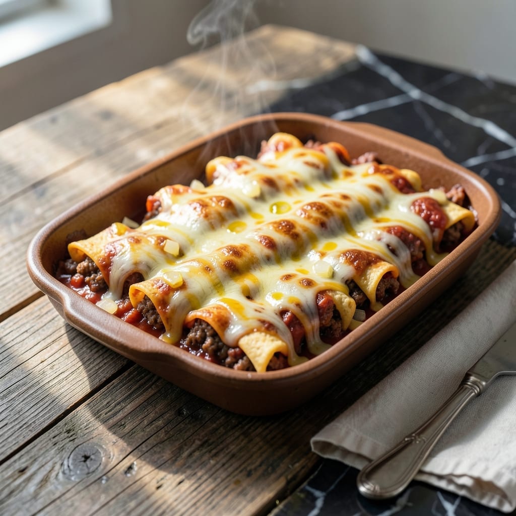 Enchilada Recipe No Beans: Cheesy Layers With Meat-Filled Flavor Enchilada Recipe No Beans: Cheesy Layers With Meat-Filled Flavor