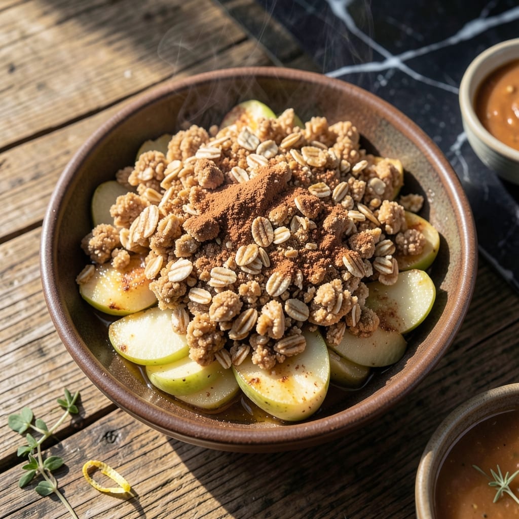 Ted's Montana Grill Apple Crisp Recipe: Warm Cinnamon Oat Topping