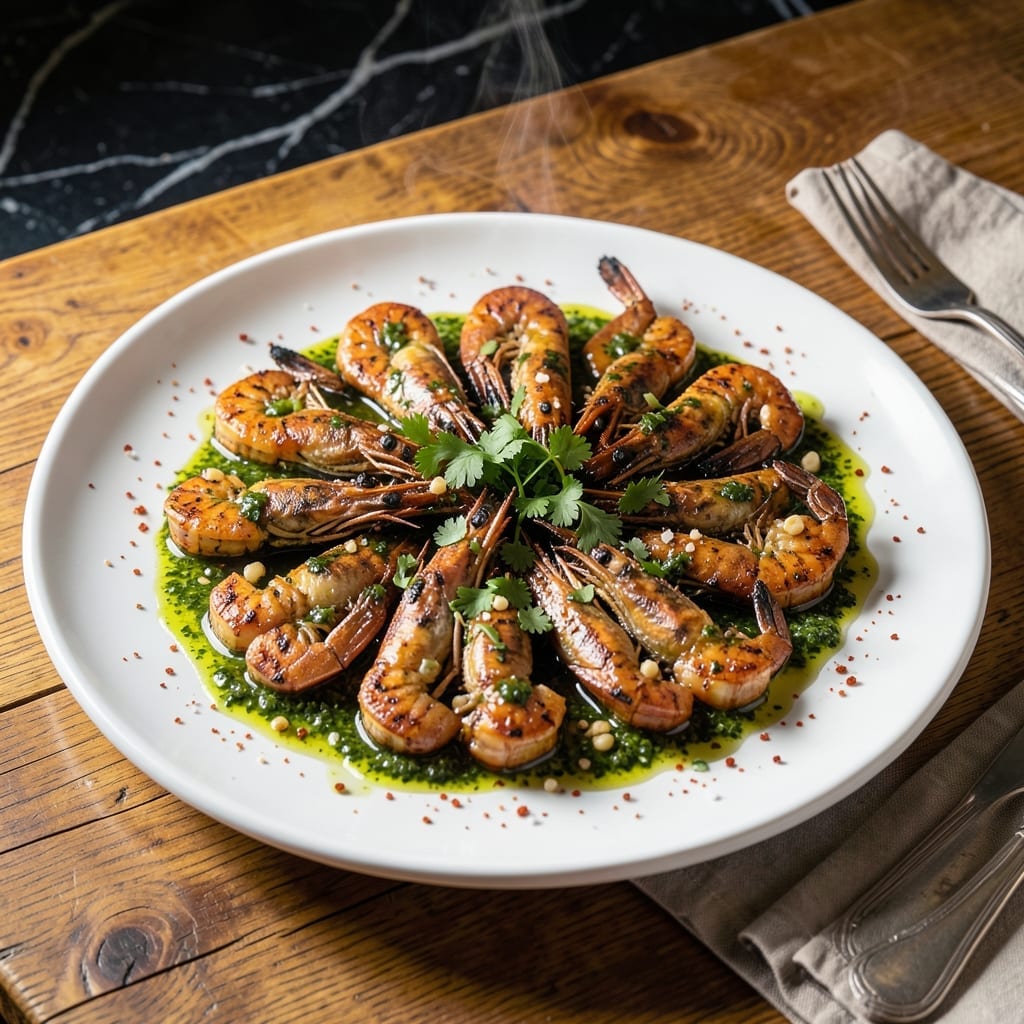 Grilled Argentine Shrimp Recipe: Garlic-Chimichurri Glazed Delight