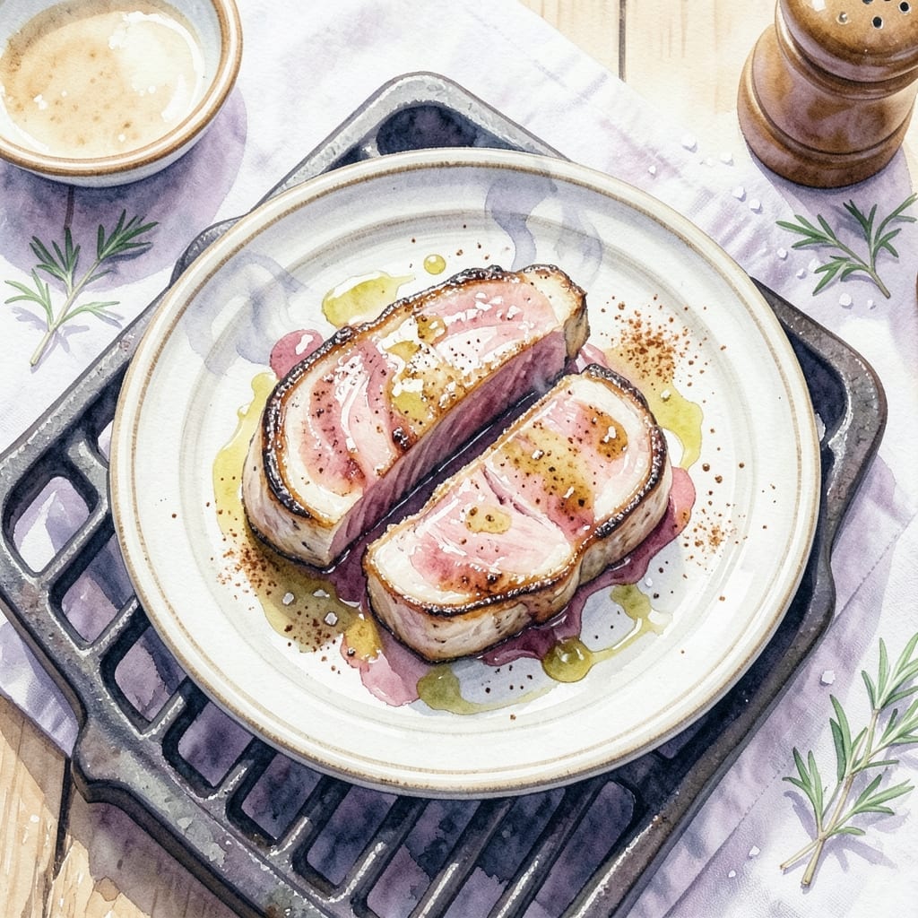 Recipe for Thick Pork Chops on Grill: Charred Crust and Juicy Center
