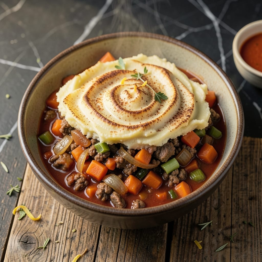 Shepherd's Pie Recipe With Tomato Soup: Savory Filling Under Mashed Crown