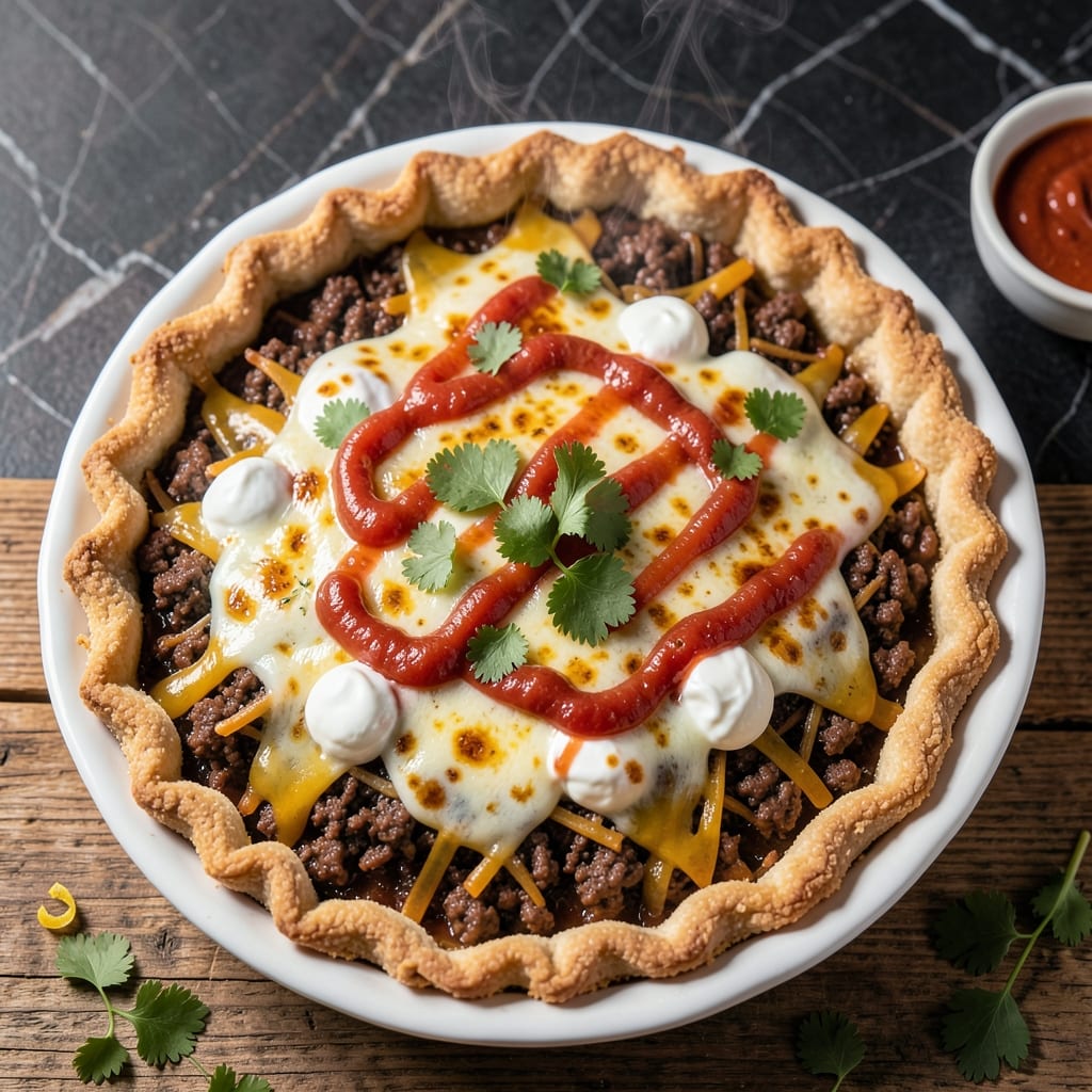 Keto Taco Pie Recipe With Ground Beef: Cheesy Low-Carb Layered Feast Keto Taco Pie Recipe With Ground Beef: Cheesy Low-Carb Layered Feast