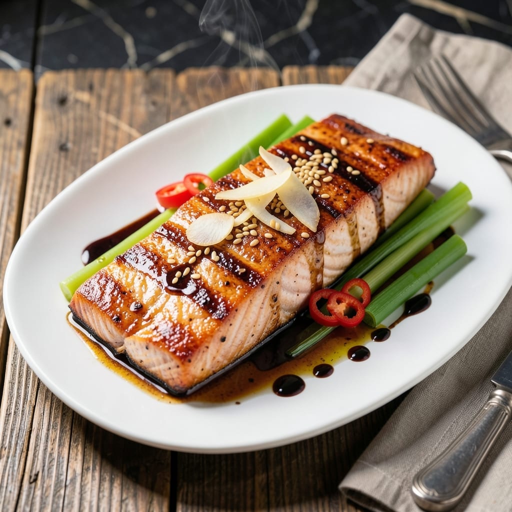 Best Asian Grilled Salmon Recipe: Umami Glaze With Sesame Crunch