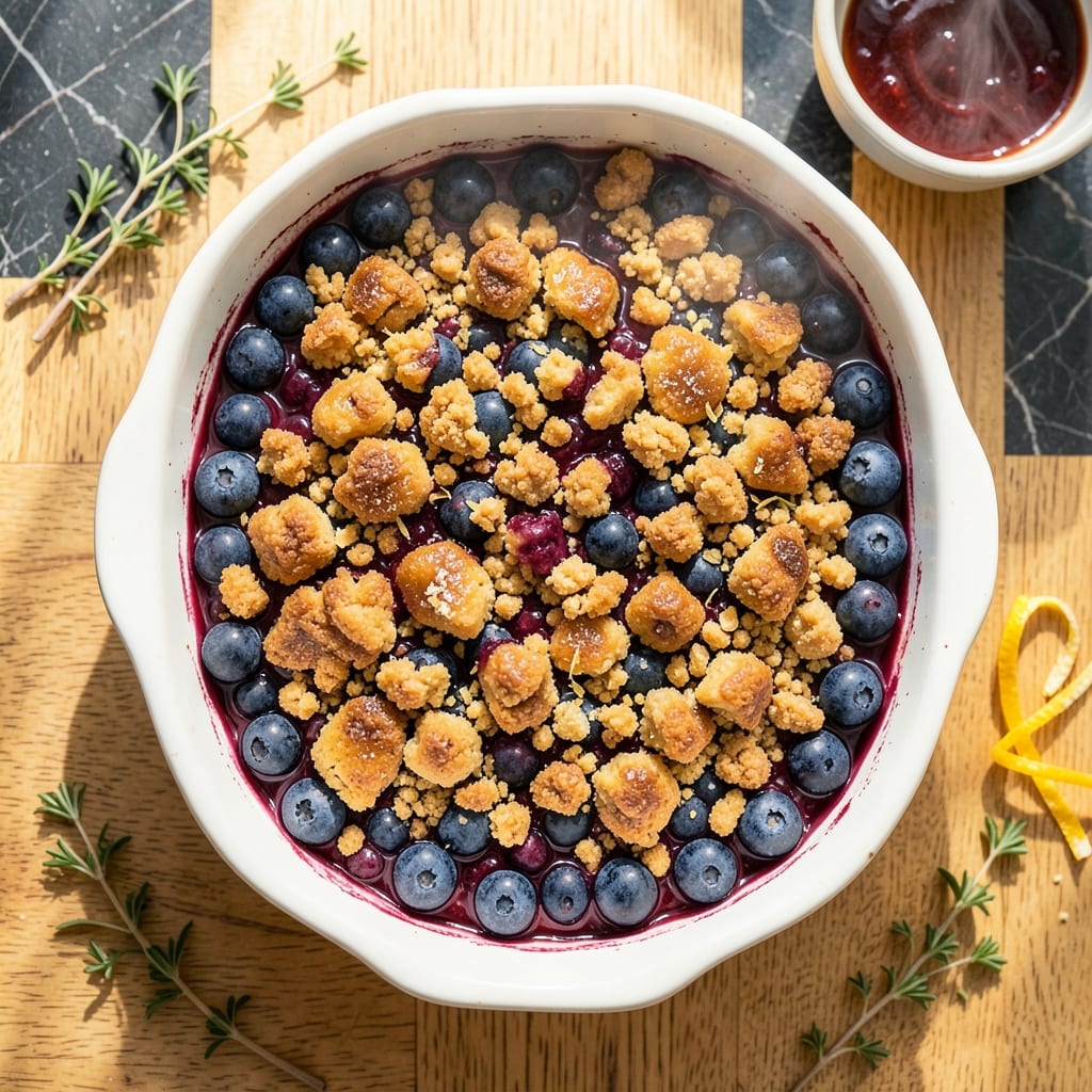 Blueberry Crisp Recipe Without Oats: Buttery Almond Flour Topping