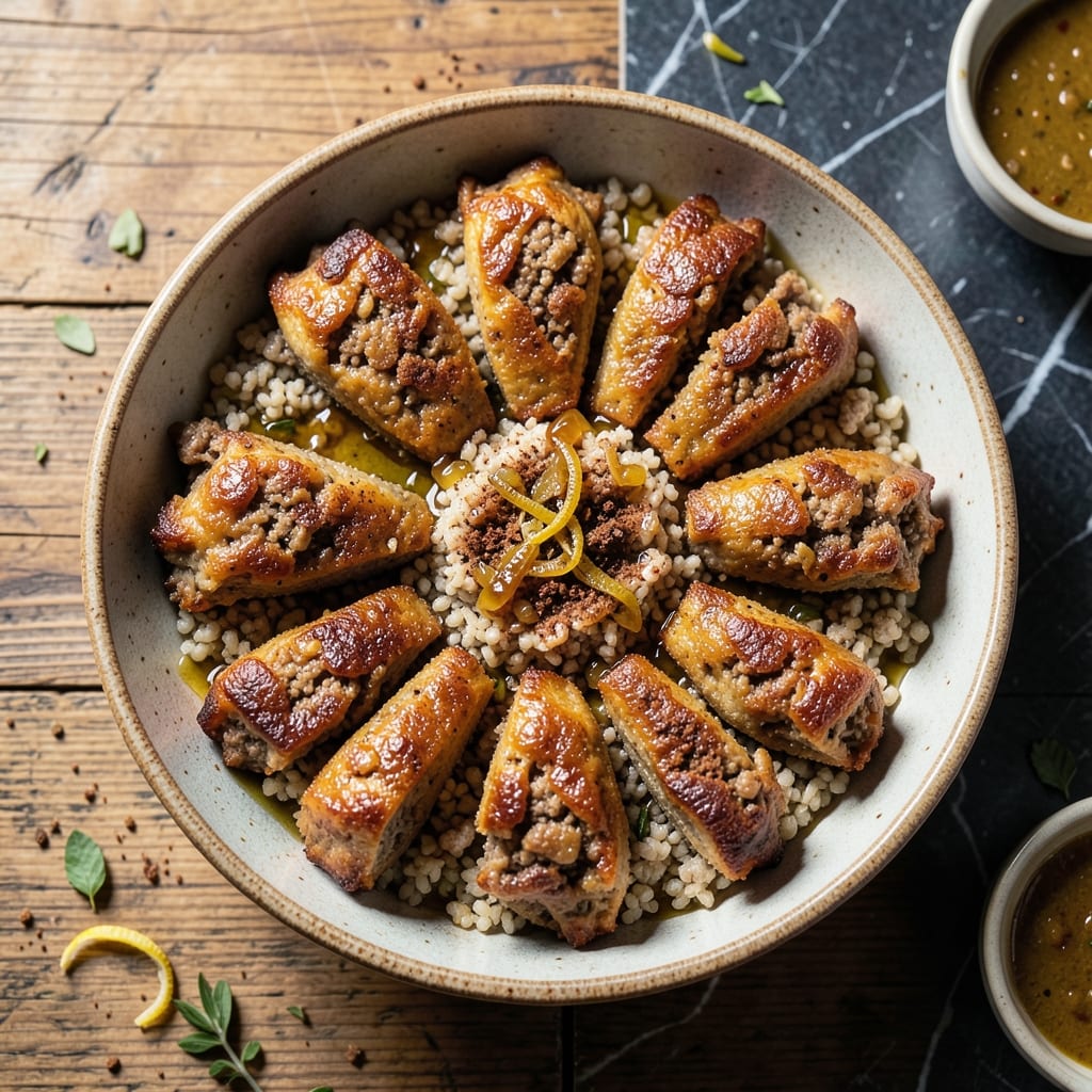 Lebanese Kibbeh Recipe Baked: Crisp Shell With Spiced Filling Lebanese Kibbeh Recipe Baked: Crisp Shell With Spiced Filling