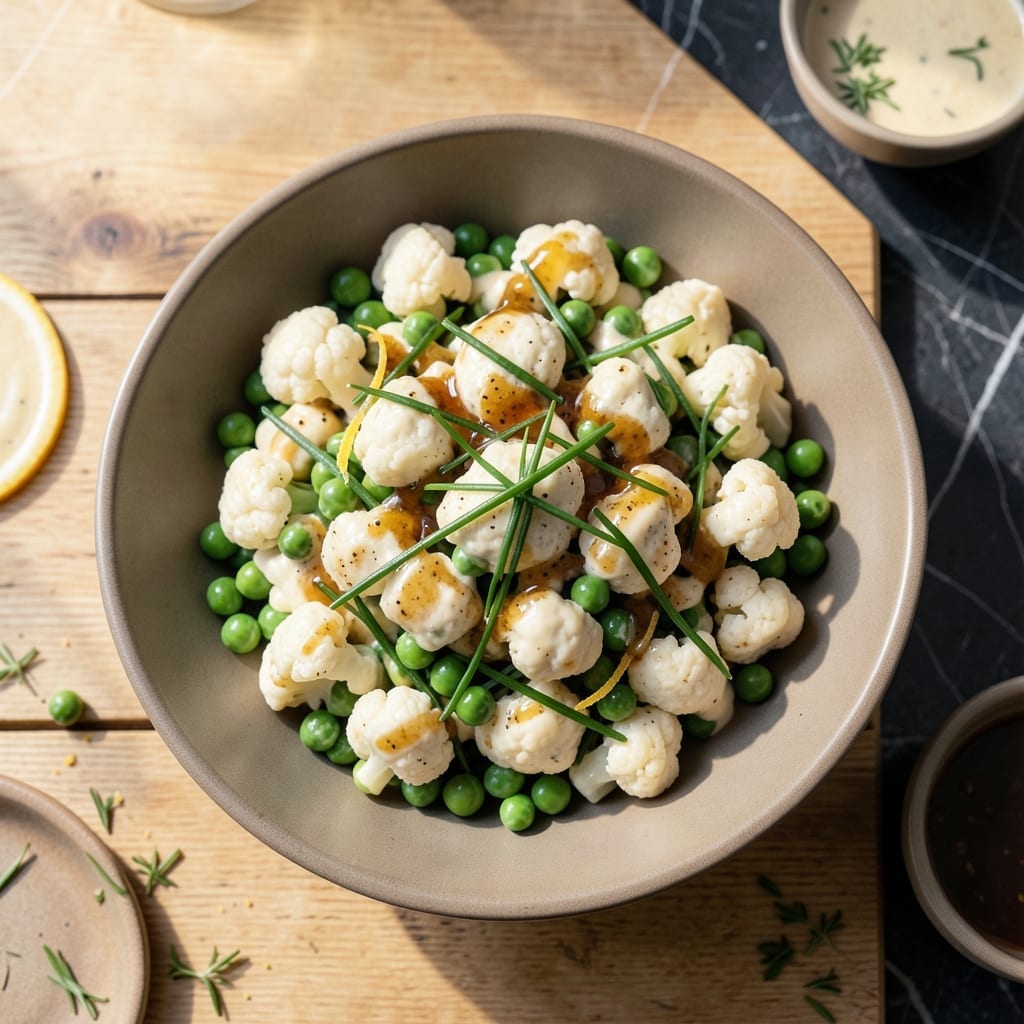 Cauliflower Pea Salad Recipe: Fresh Crunch With Creamy Dressing
