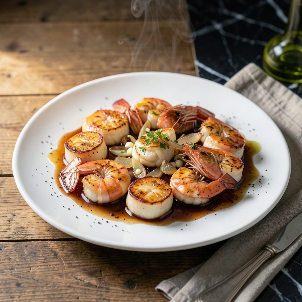 Shrimp Rossini Recipe: Brandy-Infused Elegance With Scallops