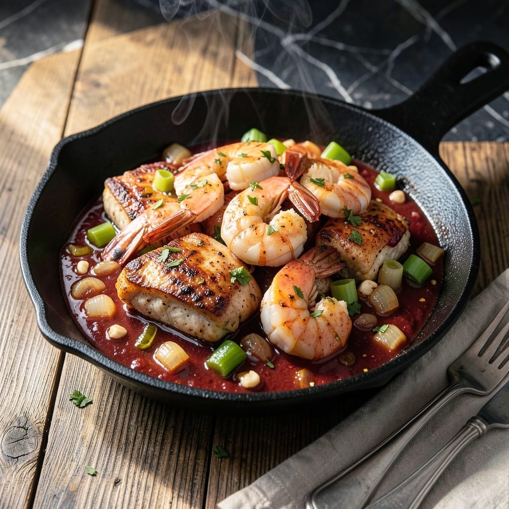 Shrimp and Chicken Creole Recipe: Spicy Louisiana One-Pot Wonder