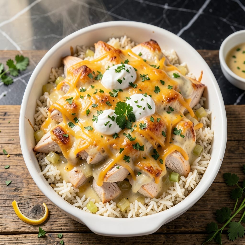 Recipe for Chicken and Rice Casserole in the Oven: Baked Layers of Savory Goodness