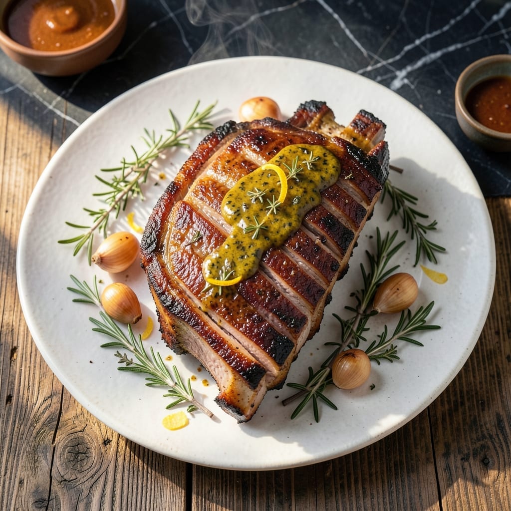 Pork Rib Roast Rack Recipe BBQ: Charcoal-Kissed with Herb Crust