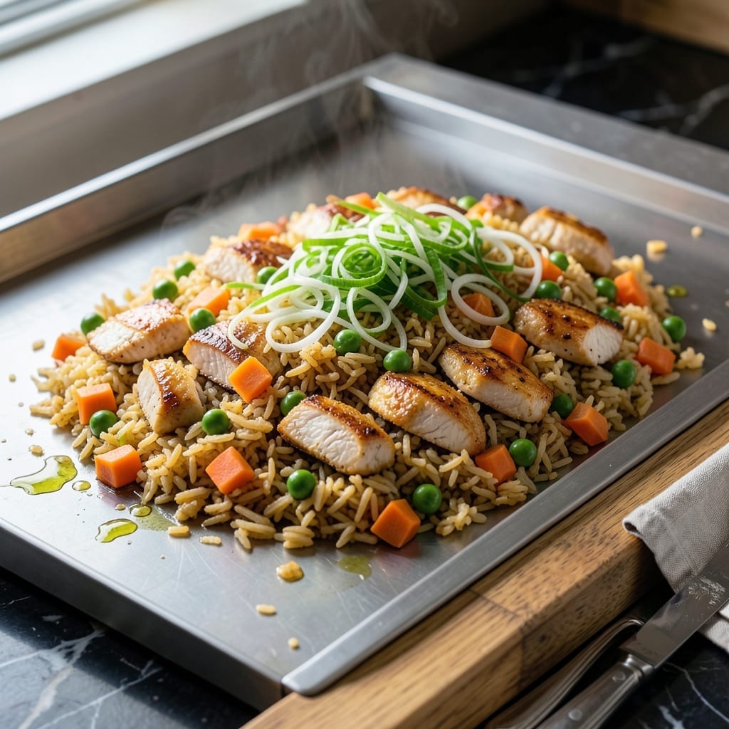 Fried Rice Recipe on Flat Top Grill: Wok-Style Crispy Bites