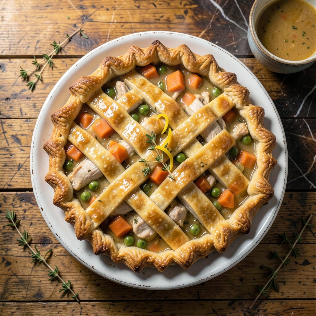 Old Fashioned Chicken Pot Pie Recipe From Scratch: Flaky Crust Over Creamy Fillings