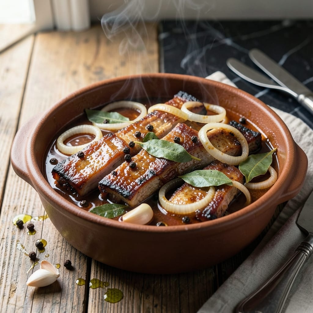 Pork Spare Ribs Adobo Recipe Panlasang Pinoy: Vinegary Braise With Garlicky Depth