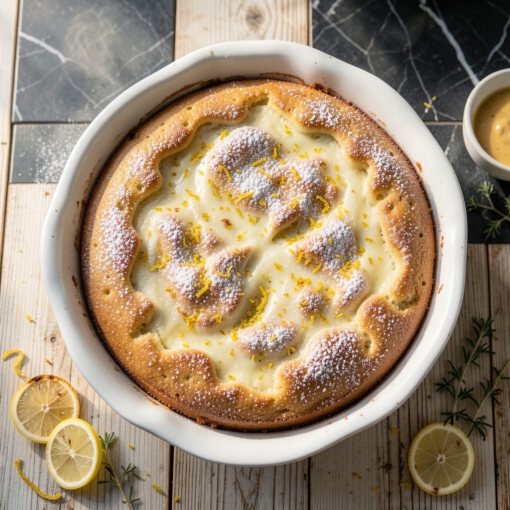 Recipe For Lemon Custard Cake: Zesty Layers of Citrus Bliss