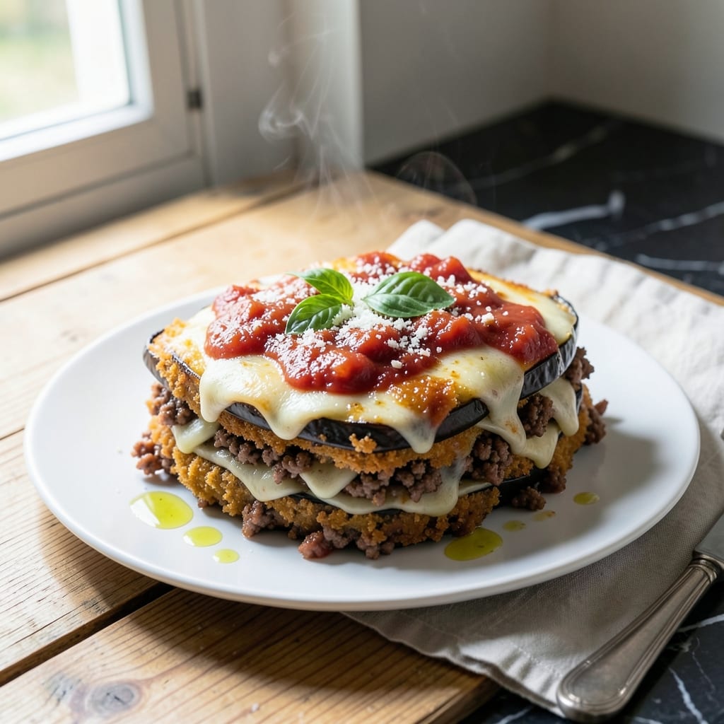 Eggplant Parmesan Recipe With Ground Beef: Hearty Layers of Cheesy Comfort