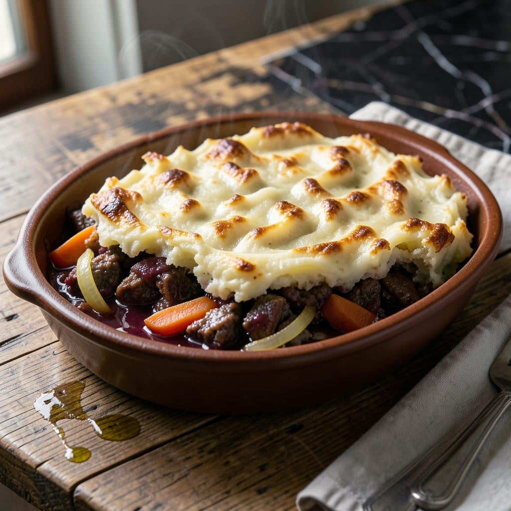 Shepherd's Pie Recipe With Wine: Rich Gravy and Golden Mash Topping