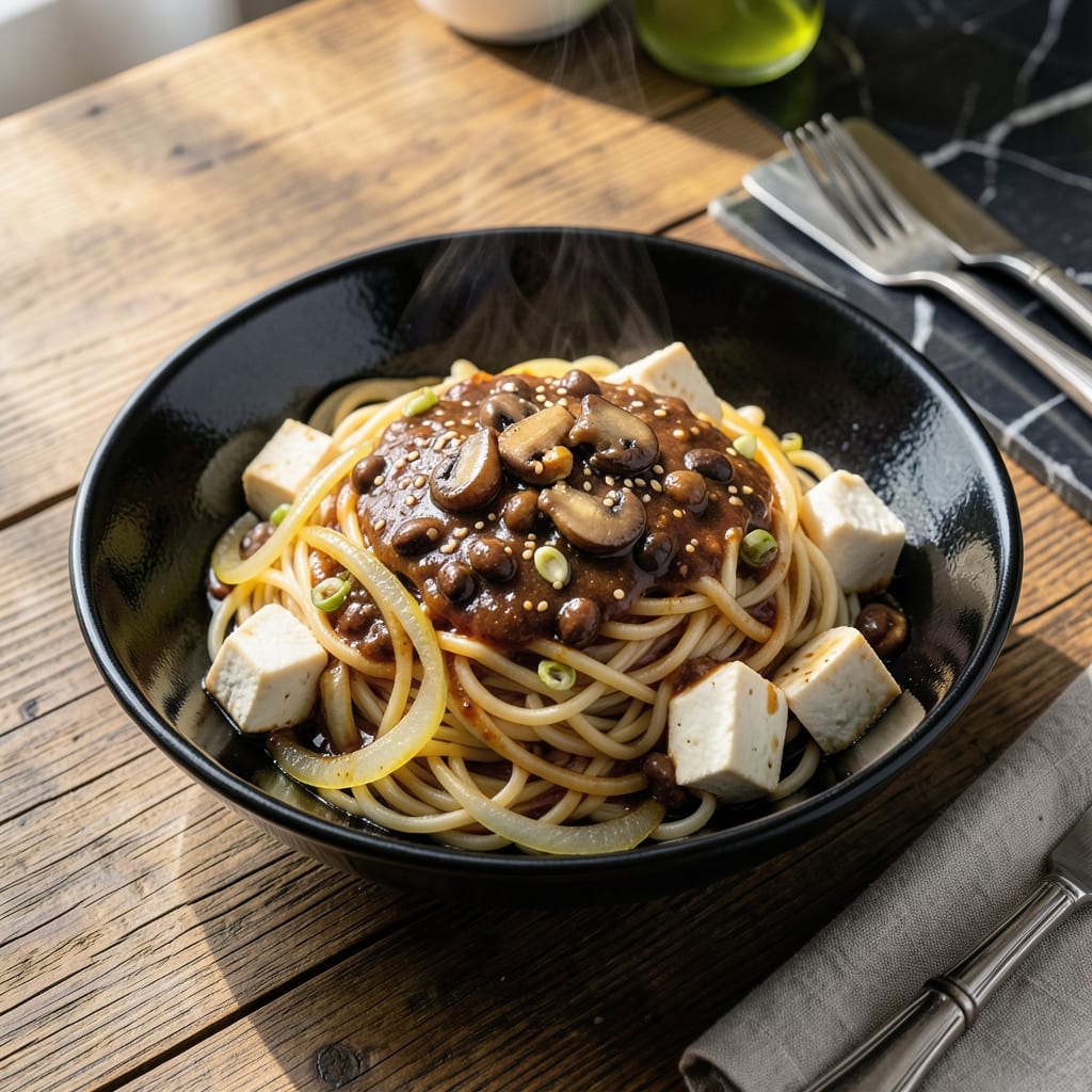 Jajangmyeon Recipe Without Pork: Umami-Rich Noodles With Mushroom Base