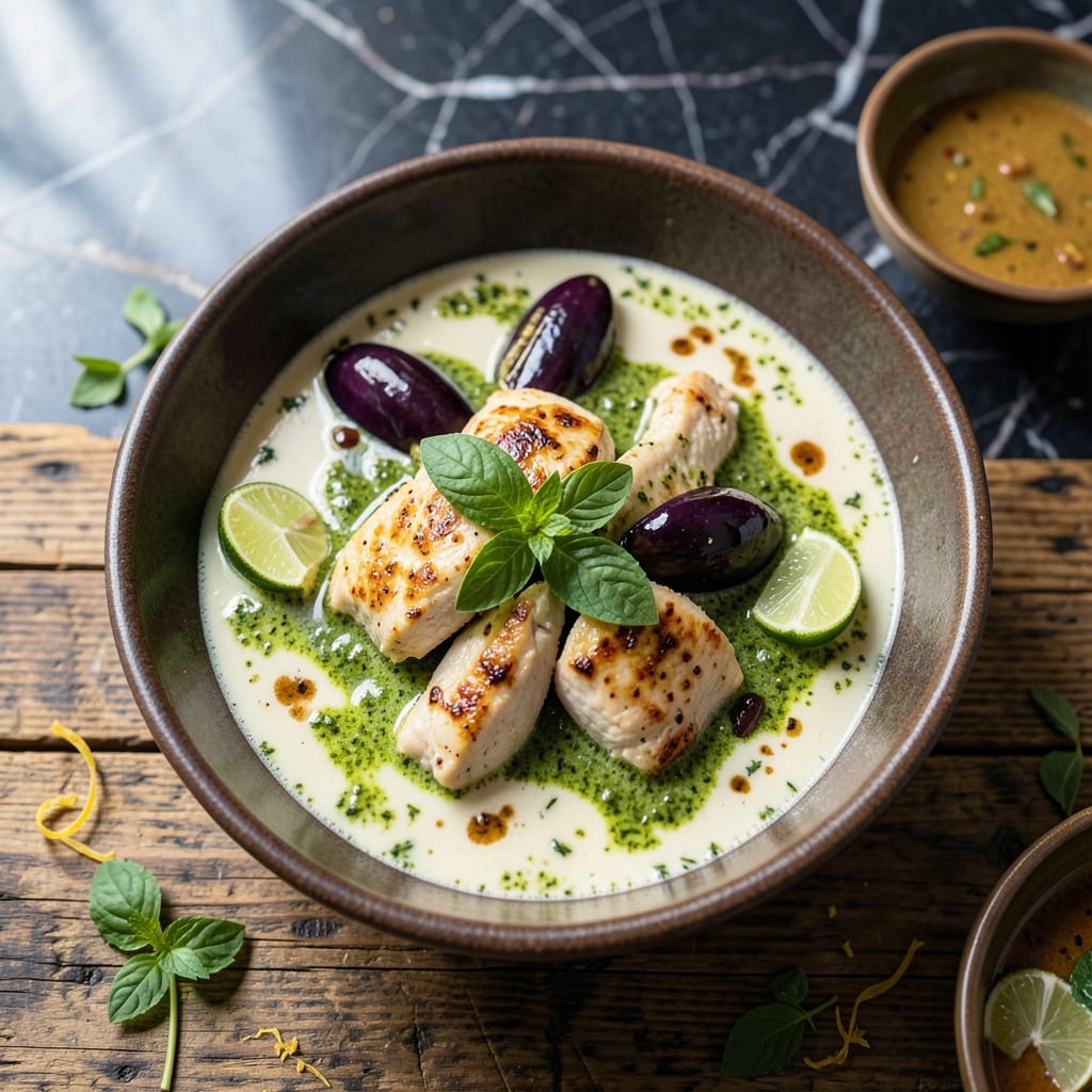 Easy Thai Green Chicken Curry Recipe With Coconut Milk: Fragrant Herbs and Creamy Heat