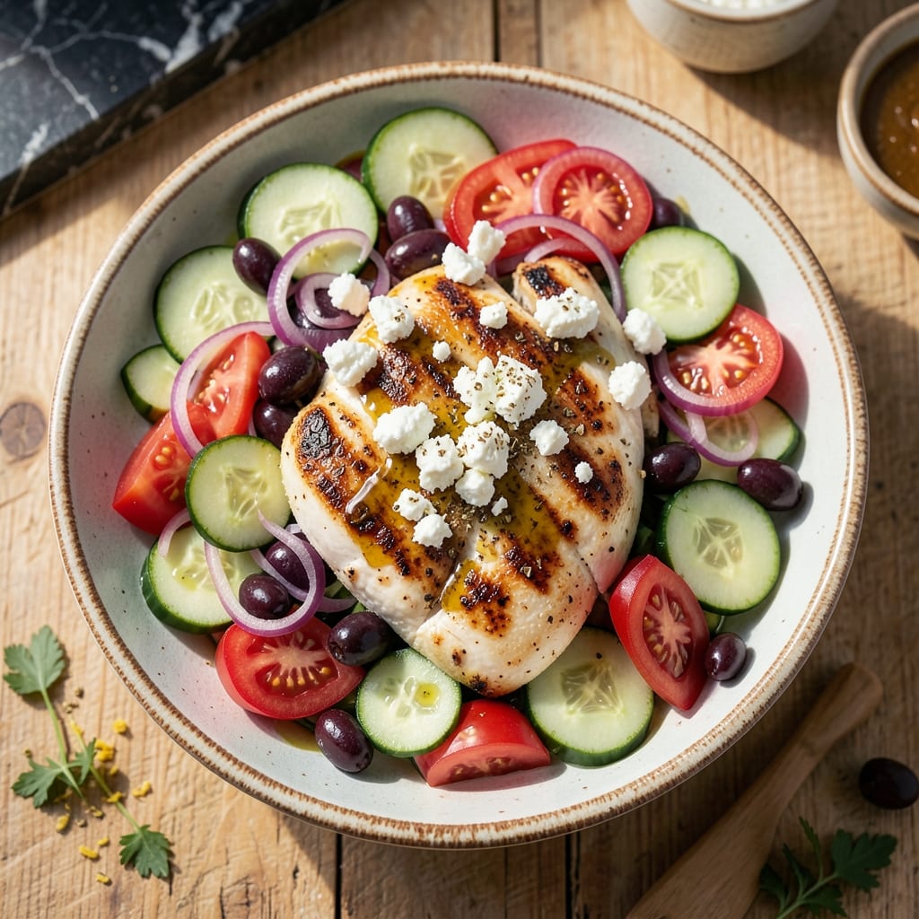 Greek Salad Recipe With Meat: Mediterranean Flavors With Grilled Chicken