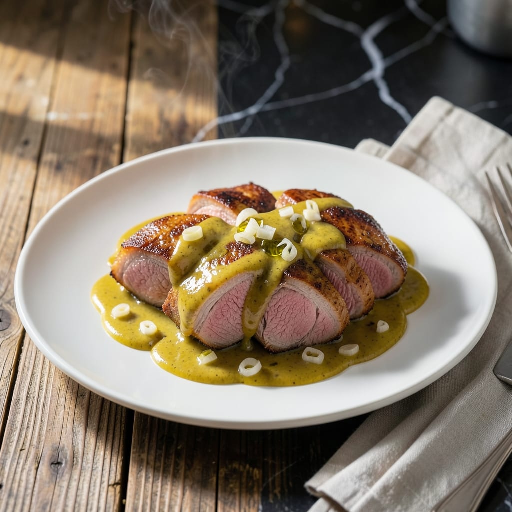 Recipe For Pork Medallions In Mustard Sauce: Pan-Seared Elegance With Creamy Depth