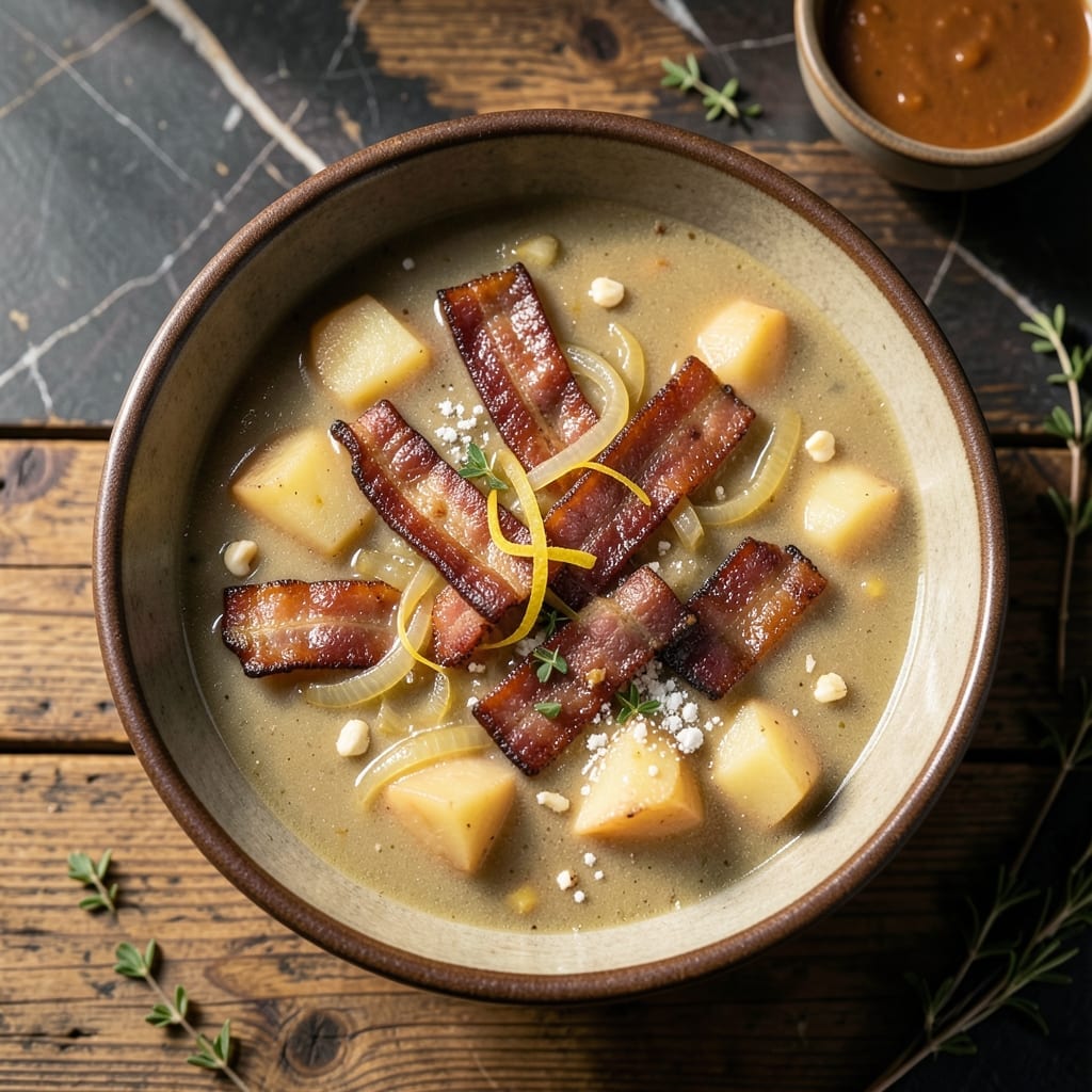 Easy Potato Bacon Soup Recipe: Rich and Smoky Bowl of Comfort