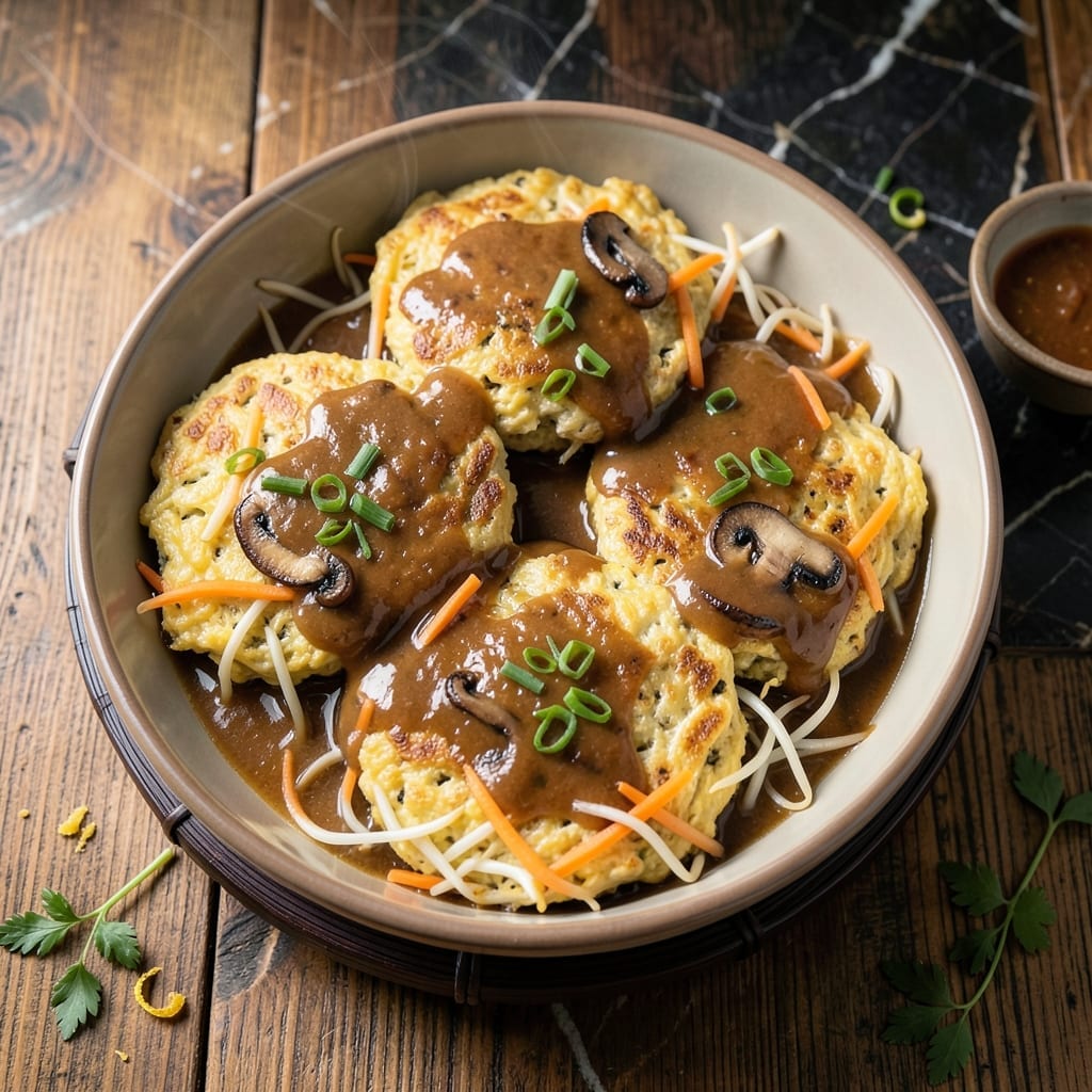 Egg Foo Yung Recipe for Two: Fluffy Omelet With Savory Gravy
