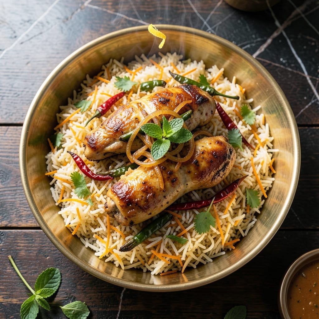 Hyderabadi Chicken Biryani Recipe in Pressure Cooker: Aromatic Layers in Minutes