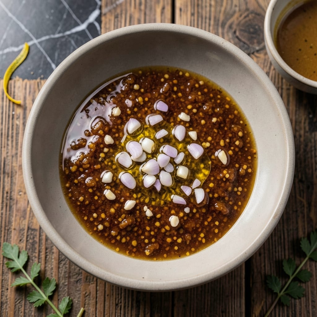 Brussel Sprout Salad Dressing Recipe: Zesty Maple-Dijon Emulsion