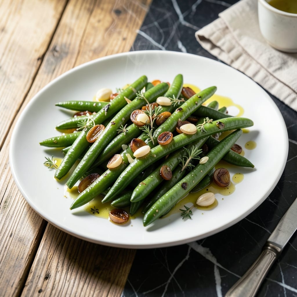 French Style Green Bean Recipe: Buttery Garlic Elegance