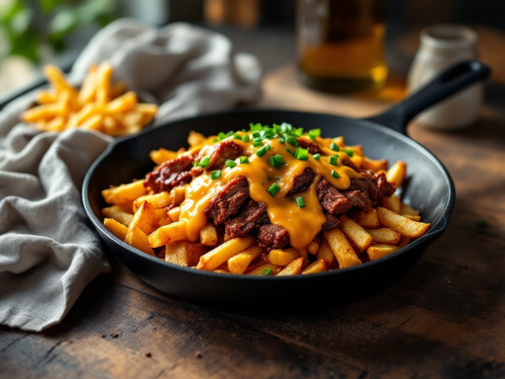 Brisket Loaded Fries Recipe: Smoky, Cheesy, and Crispy Stacked High