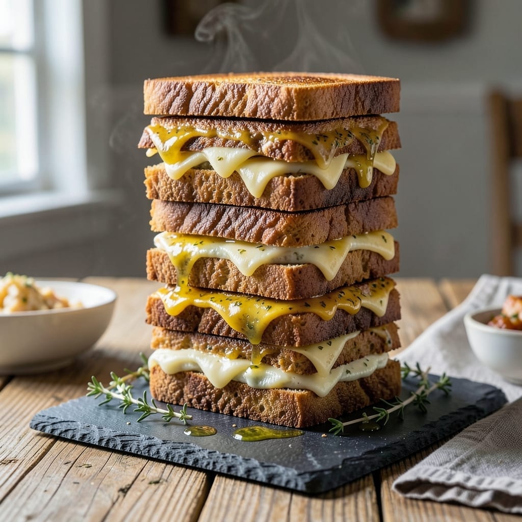 Best Gourmet Grilled Cheese Sandwich Recipe: Artisan Bread With Three Cheeses