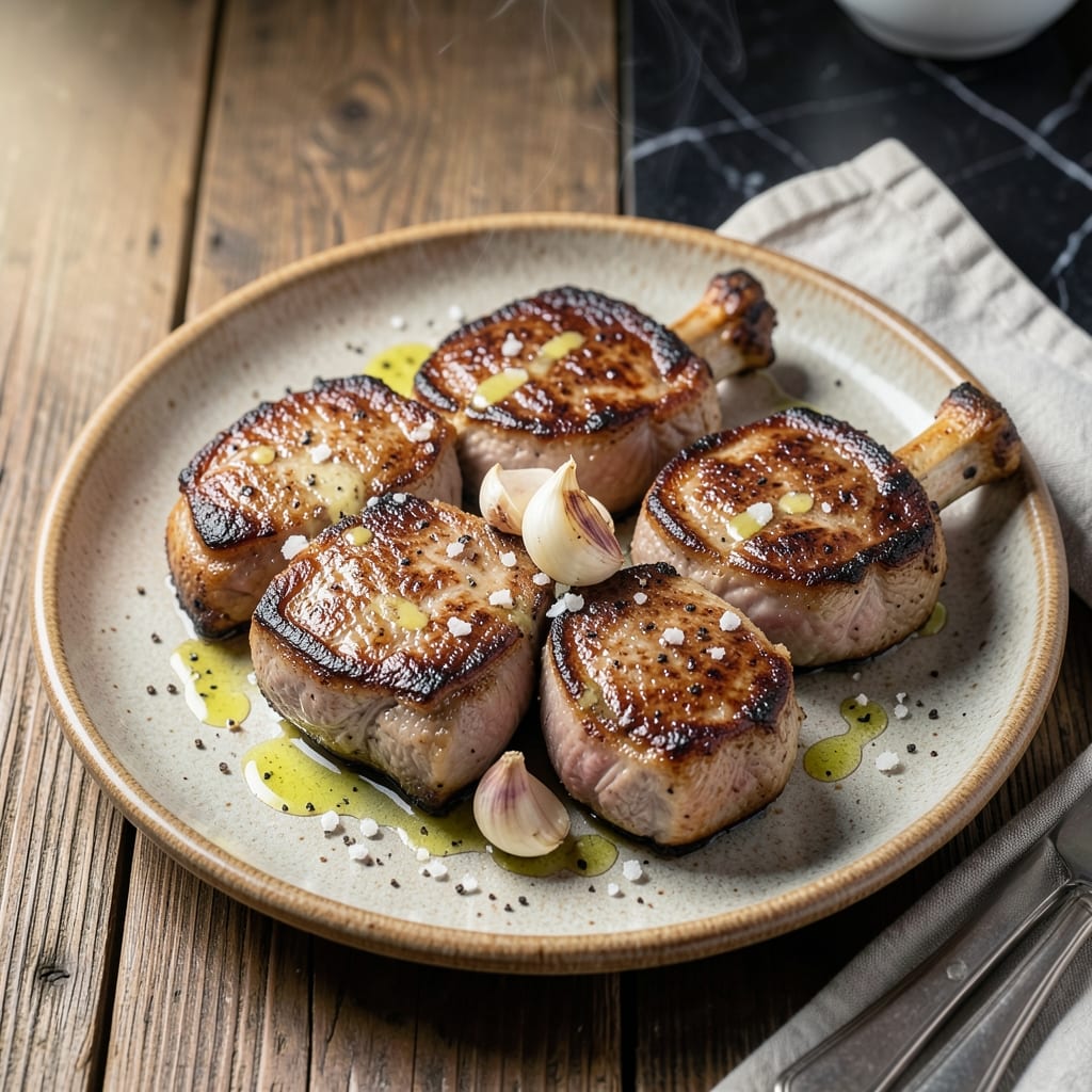 Recipe for Bone In Pork Chops on Stove: Pan-Seared with Garlic Herb Butter Recipe for Bone In Pork Chops on Stove: Pan-Seared with Garlic Herb Butter